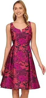[Adrianna Papell] Women's Multicolor Jacquard Dress