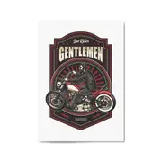 Gentlemen Biker Man Cave Motorcycle Wall Art