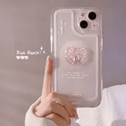 Bow Transparent Phone Case -iPhone 16 Pro Max / 16 Pro / 16 Plus / 16 / 15 Pro Max / 15 Pro / 15 Plus / 15 / 14 Pro Max / 14 Pro / 14 Plus / 14 / 13 Pro Max / 13 Pro / 13 / 13 Mini Transparent - iPhone 11 Pro