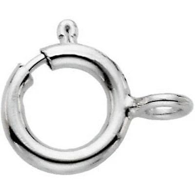 10 Pack: 5, 5.5, 6 or 7mm (OD) Sterling Silver Round Spring Rings