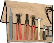 Farrier Tools Hoof Trim Shoeing Kit Hoof Nipper Rasp Knife 7 Pieces /Canvas Roll