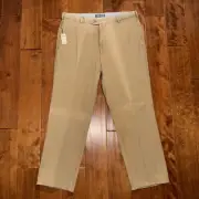 Peter Millar Pants Mens 36x29 Raleigh Washed Twill Flat Front British Tan NWT