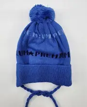 MarSel Boys’ Wool Blend Blue Knitted Chinstraps Hat Sz 48-50 2 Years NWT