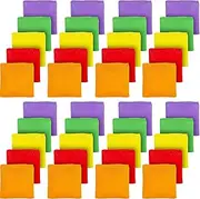 RAIHOMKIT Outdoor Games, 40 Pack Mini Bean Bags for Tossing, Nylon Beanbags for Cornhole Game, Colorful Cornhole Bags, Sack Tossing Beanbags, 2.4 x 2.4 Inch