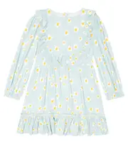 [Stella McCartney Kids] Stella McCartney Kids Ruffle-trimmed floral dress Y 6 blue