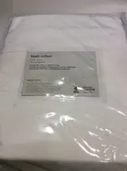 West Elm Linen Cotton Cal King Boxspring Cover White NWT!