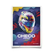 Red Bull Racing Sergio Pérez Helmet - Mexican Grand Prix 2023 Large Poster