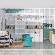 Plastic Vinyl PVC Strip Door Curtain, 1.5mm Thick Transparent Partition Curtain, for Factories Coldroom Warehouse, Easy to Install for Catering and Cold Rooms.