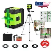 100Ft Green Laser Level & Tripod - 360° Self-Leveling for Precision Work