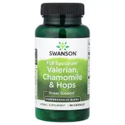 Swanson, Full Spectrum® Valerian, Chamomile & Hops, 60 Capsules