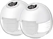 Henkion Wearable Breast Pump,Electric handsfree Breast Pump LED Display, pump breastfeeding,4Modes 9 levels Low Noise&Leakproof, S21 Breast Pump good suction,portable breast pump double,24mm Flange,(S32-2pcs)