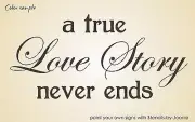 Joanie Stencil True Love Story Never Ends Cottage Valentine DIY Craft Signs