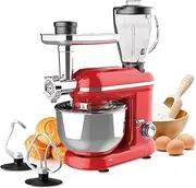 3 in 1 Kitchen Food Stand Mixer 6-Speed Household Meat Grinder Blender Juicer Cake Dough Bread Mixer 1500W 5.5L