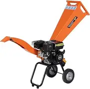 Ducar Wood Chipper Garden Mulcher Shredder 7hp Petrol Motor Grinder - Z07 Orange