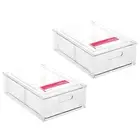 2 x Plastic Storage Container Drawer Divider Home Office Organiser BPA Free