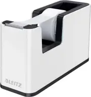 Leitz Tape Dispenser, Heavy Base with Tape, Wow Range, Pearl WhiteBlack