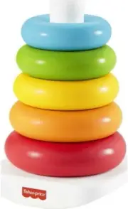 WB Fisher Price - Eco Friendly Rock-A-Stack Colorful Ring Stacker