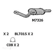 Redback Mufflers Bolt-On to suit Xj40 86> Lh Muff Rear - M7326