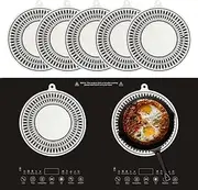 SUEIANNMN 5 PCS Induction Hob Protector, Induction Hob Cover Mat, Hob Covers for Induction Hob Anti-Slip Mat Silicone Pad Scratch Protector Cover Heat Insulated Mat (White and Black)