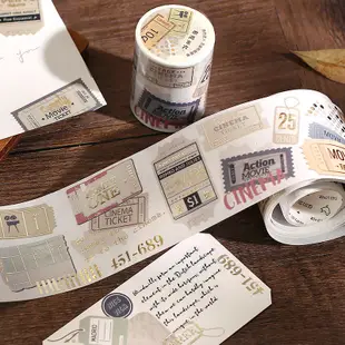 信的戀人-《復古留聲機》系列燙金和紙膠帶 文藝標簽英文手札手帳裝飾素材