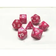 Rose Red Pearl Dice Polyhedral Set
