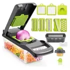 12 in 1 Vegetable Fruit Potato Slicer Cutter Shredder Chopper Grater with Basket