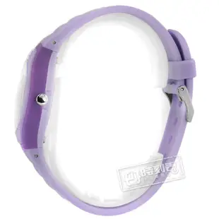 JAGA 捷卡 / 運動休閒風 愛心指針 防水50米 橡膠手錶 白x紫 / AQ1191-J / 32mm