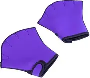 Webbed Gloves Waterproof Gloves Light Surf Gloves Dive Paddles Neoprene Gloves Fish Batting Gloves Fins Hand USB Fingers Paddling Lap Straps The Mitten Swim Gloves Purple