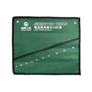 Wrench Organizer 10 Pockets 16.1" x 13.4" Canvas Roll Up Pouch Tool Bag Holder