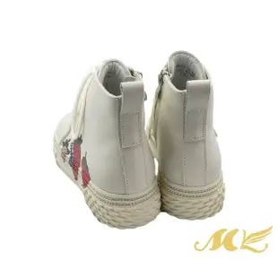 【MK】俏皮可愛系列-草莓綁帶真皮高筒休閒鞋(白色)