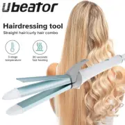 Blue Hair Straightener & Curler 2 in 1 Ceramic Hairdressing Tools All Hair Types