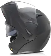 Motorcycle Helmet Full Face Modular Helmet,DOT/ECE Approved Flip Up Motorbike Helmet with Double Visor,Motorbike Street Scooter Moped Helmet for Adults Men Women