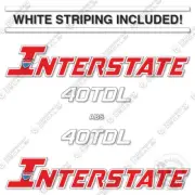 Fits Interstate 40TDL Decal Kit (Set of 2) Flatbed Trailer Replacement Decals
