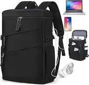 NEWHEY Travel Laptop Backpack for Men 15.6 inch Business Laptop Backpack with USB Charging Port and Headphone Interface Computer Backpack for Work Travel