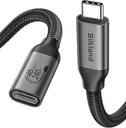 Silkland USB4 Extension Cable for Thunderbolt 4, [40Gbps/240W/8K] USB C Extension Cable 1M, 8K@60Hz Type C Video Extender Male to Female Compatible for USBC Hub/PSVR2/iPhone 16/MacBook/iPad/Mag Safe