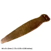 Anglo saxon strap-end. with animal-head terminal c.800 ad. off a64 at sherburn,