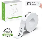 Nelko Genuine P21 Label Maker Tape, 14x40mm (0.55"x1.57"), Standard Laminated Thermal Label Tape Replacement, for Home Office, 180 Labels/Roll, White