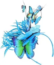 [LIFKOME] Butterflies Fascinator Headband Elegant Tea Party Accessory for Women for Weddings Theme Parties and Special Occasions Charming present Idea
