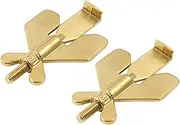 2Pcs Portable Door Locks, Gold Safety Travel Door Lock Heavy Duty Security Door Locks Devices Additional Privacy and Safety Door Locker for Travel Home Hotel School Apartment