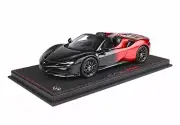 1:18 BBR Ferrari Sf90 Spider Rosso Magma E Nero With Showcase P18194RBD-VET Mode