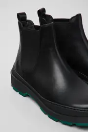 Brutus Trek MICHELIN Black leather ankle boots for men