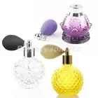 80/100ml Crystal Glass Refillable Perfume Bottle Short Spray Atomizer Container