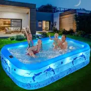 Piscinas Familiares Inflable Con Luces Alberca Extra Grande Para Niños y Adultos