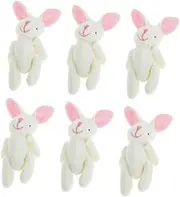 Hohopeti Realistic Rabbit Shape Doll Hanging Decoration DIY Pendant Keychain for Boys and Girls Plush Toys