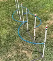 Set of 10 Dog Agility Weave Pole Training Guide Wires * FREE SHIPPING