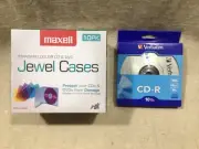 10 PK Multi-Color Maxell CD-R Jewel Cases & Verbatim CD-R 10 PK Recordable Discs