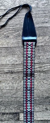 Guitar Strap Hootenanny Style Weave Embroidery