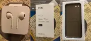 Apple Lightning Wired Earphones iPhone 7 8 X Xr 11 12 + Peel Case iPhone 8