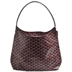 GOYARD 經典HOBO BAG系列印花防水帆布單肩購物包(酒紅色)