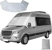 luolety Windscreen Cover for Mercedes Sprinter 2006-2018, Waterproof Windscreen External Thermal Windscreen Snow Ice Protection Dust Sun Protection Wrap Cover